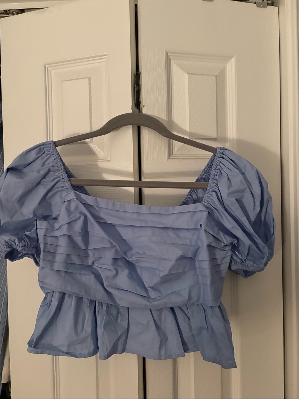 Altar'd State Light Blue Smocked Top
